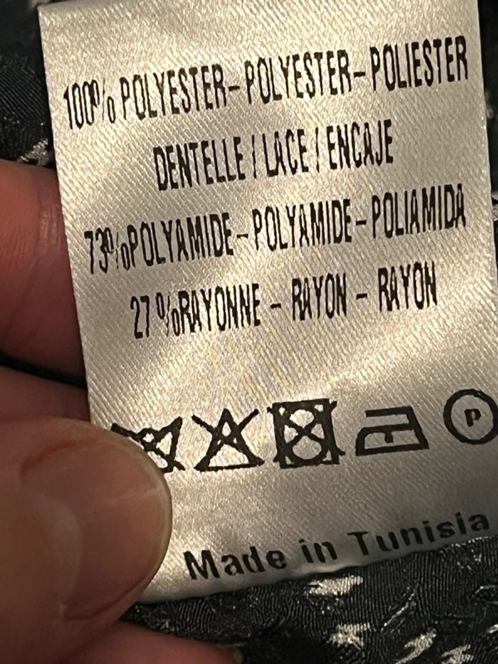 Robe noire dentelle pois Sandro M comme neuve - photo numéro 8