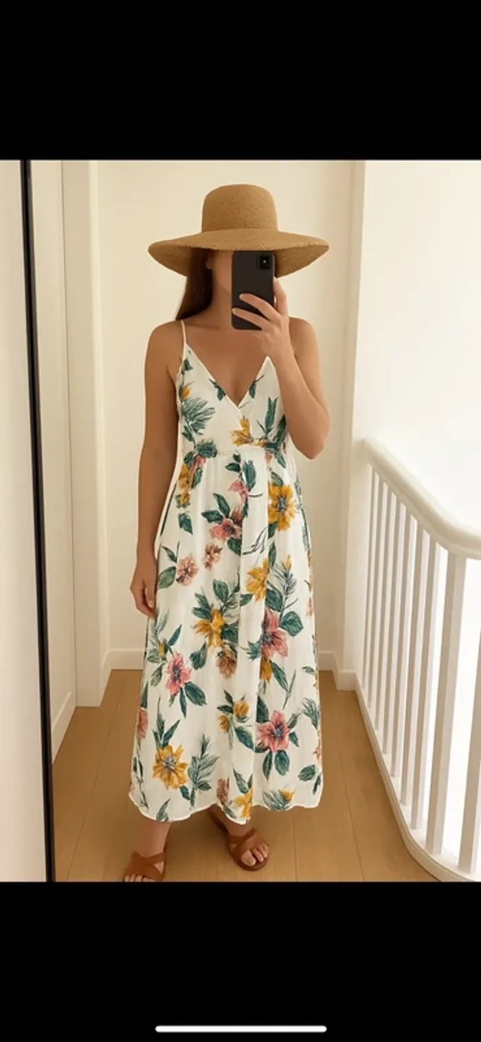 Robe longue à fleurs