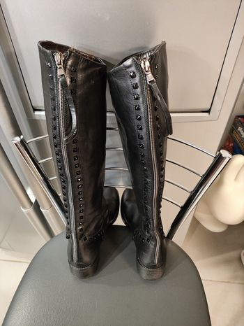 Bottes en cuir noir Triver Flight – Taille 38,5