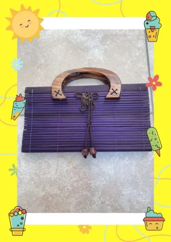 Sac à main fait main violet