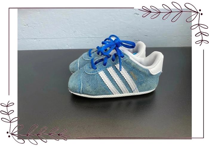 Petite baskets Gazelle Adidas bleu 19 bébé - photo numéro 3