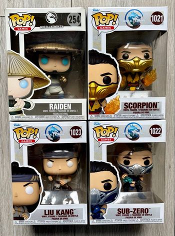 Lot de 4 Figurines Funko Pop Jeux Vidéos Mortal Kombat
