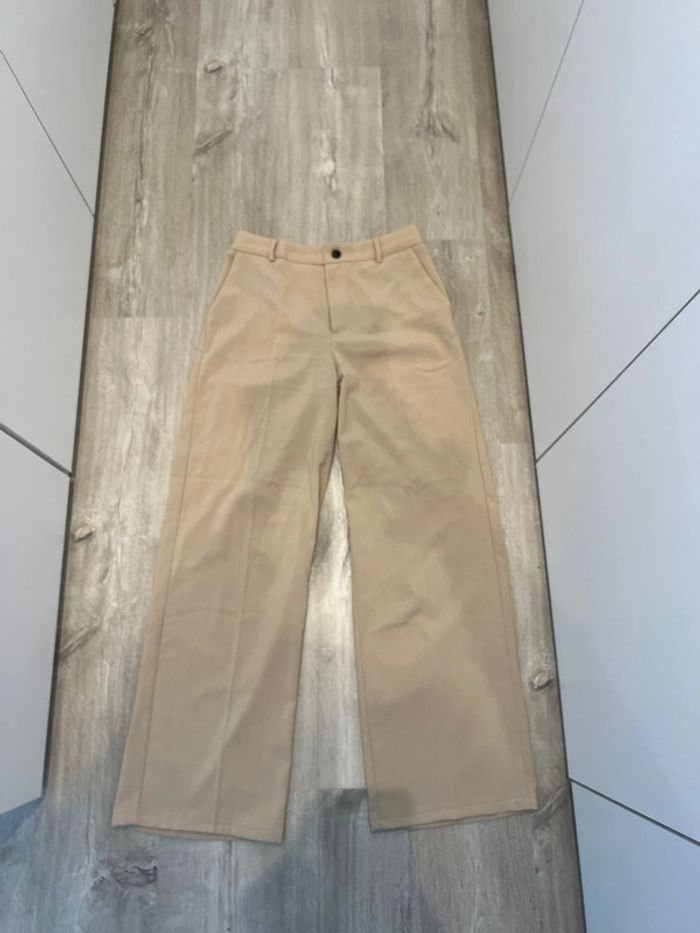Pantalon tailleur beige