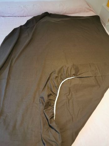 Drap housse 1 place marron foncé - Cannon Monticello