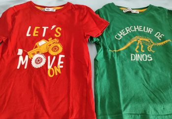 Lot de deux tee-shirts 4 ans (104 cms)