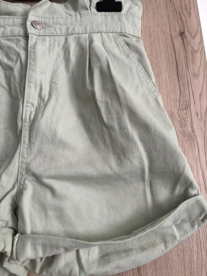 Short fluide vert pastel paperbag - photo numéro 3