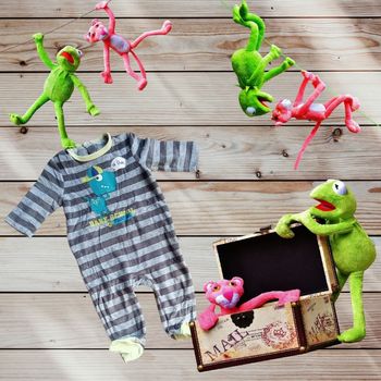 Grenouillère Bébé garçon Rayée Grise 6 mois