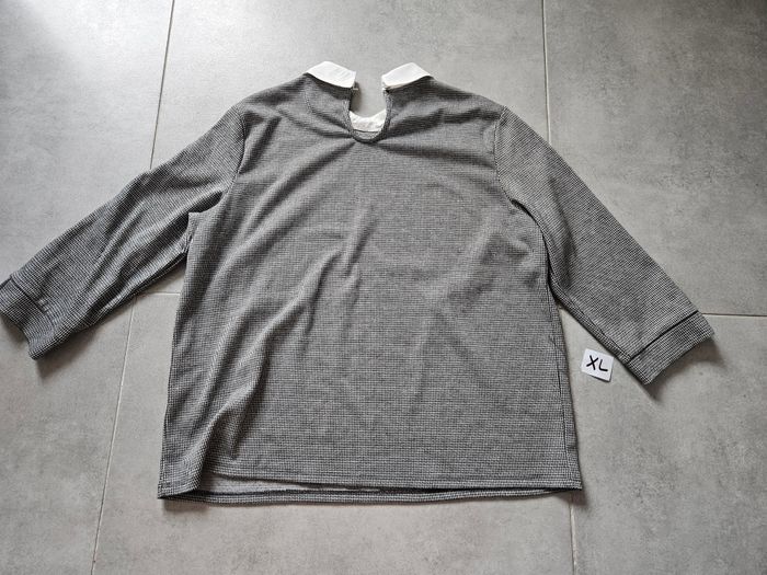 Pull avec col chemise femme taille XL - photo numéro 2