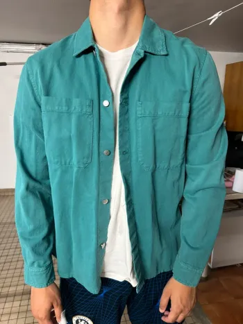 Chemise en jean veste  bleu canard Zara XL