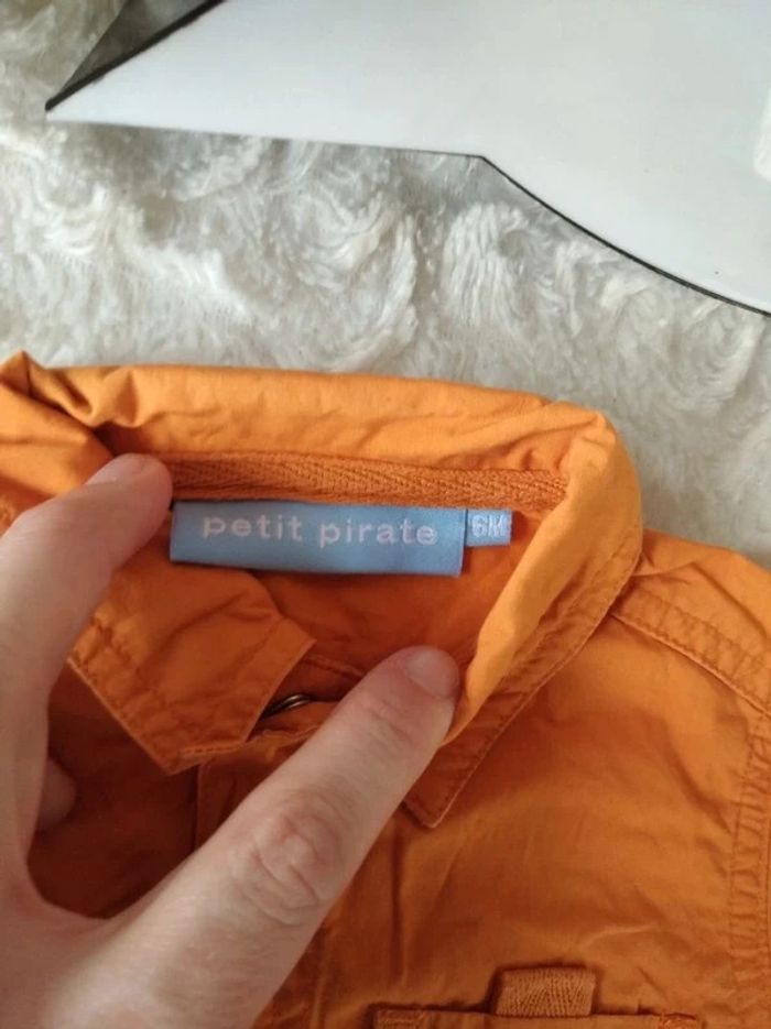 Chemise manches courtes Garçon 6 mois Petit Pirate 100% coton - photo numéro 6