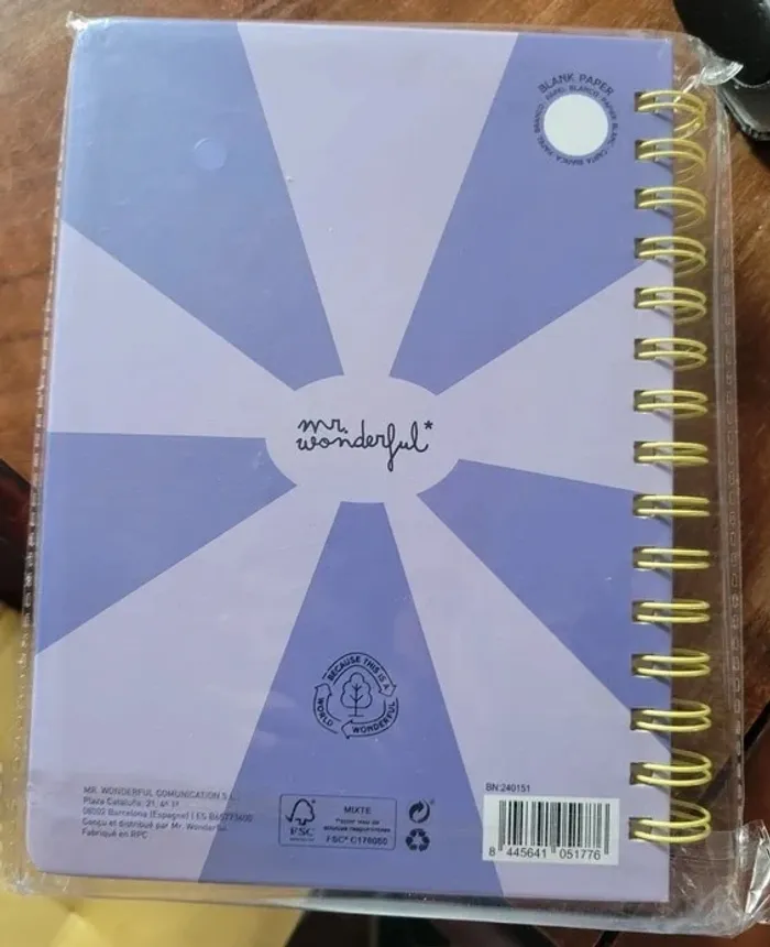 Neuf 1  carnet A5 Mr Wonderful - photo numéro 2
