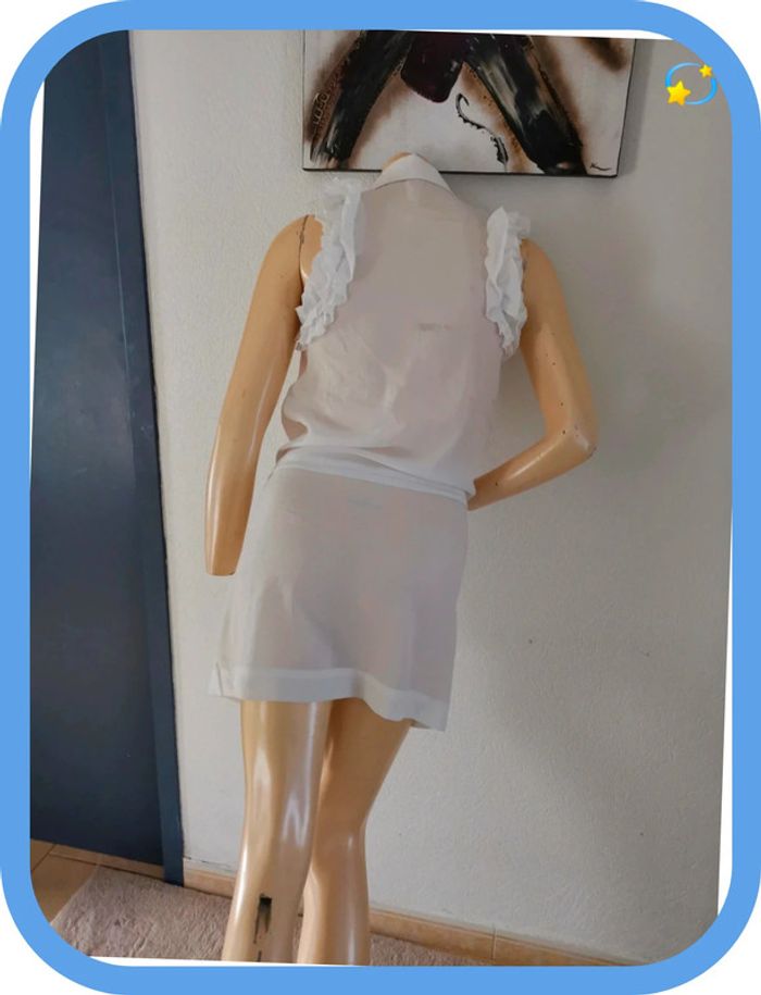 très belle robe blanche ou tunique taille 38 - photo numéro 17