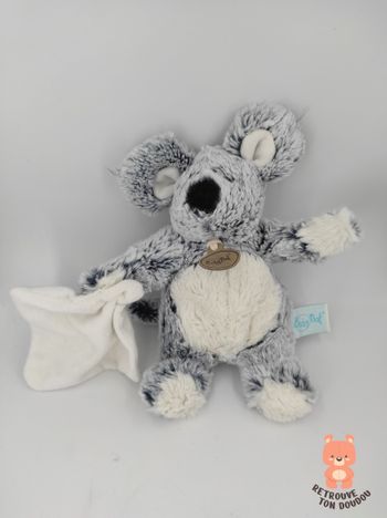 Doudou Souris Gris Chiné et Blanc Baby Nat'