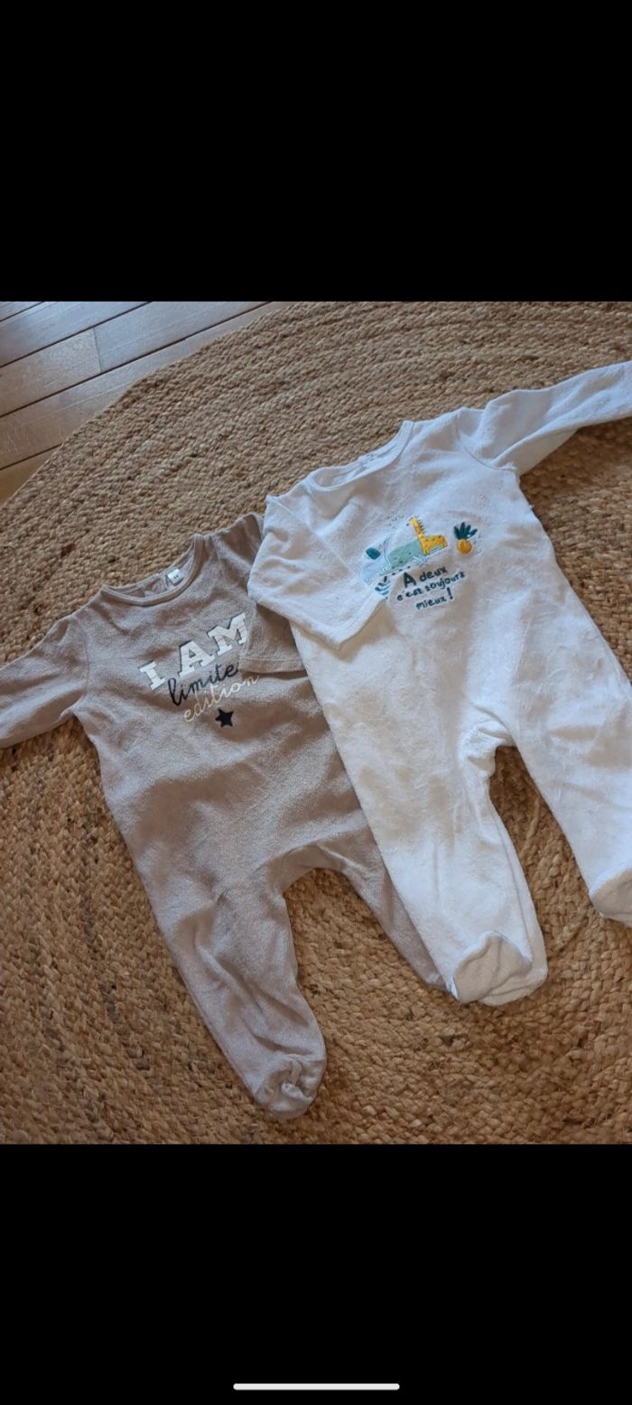Lots de pyjamas velours (6mois)