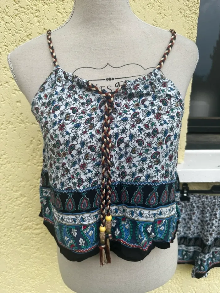 Ensemble bohème été - Top + Short assorti 🌸 - photo numéro 2