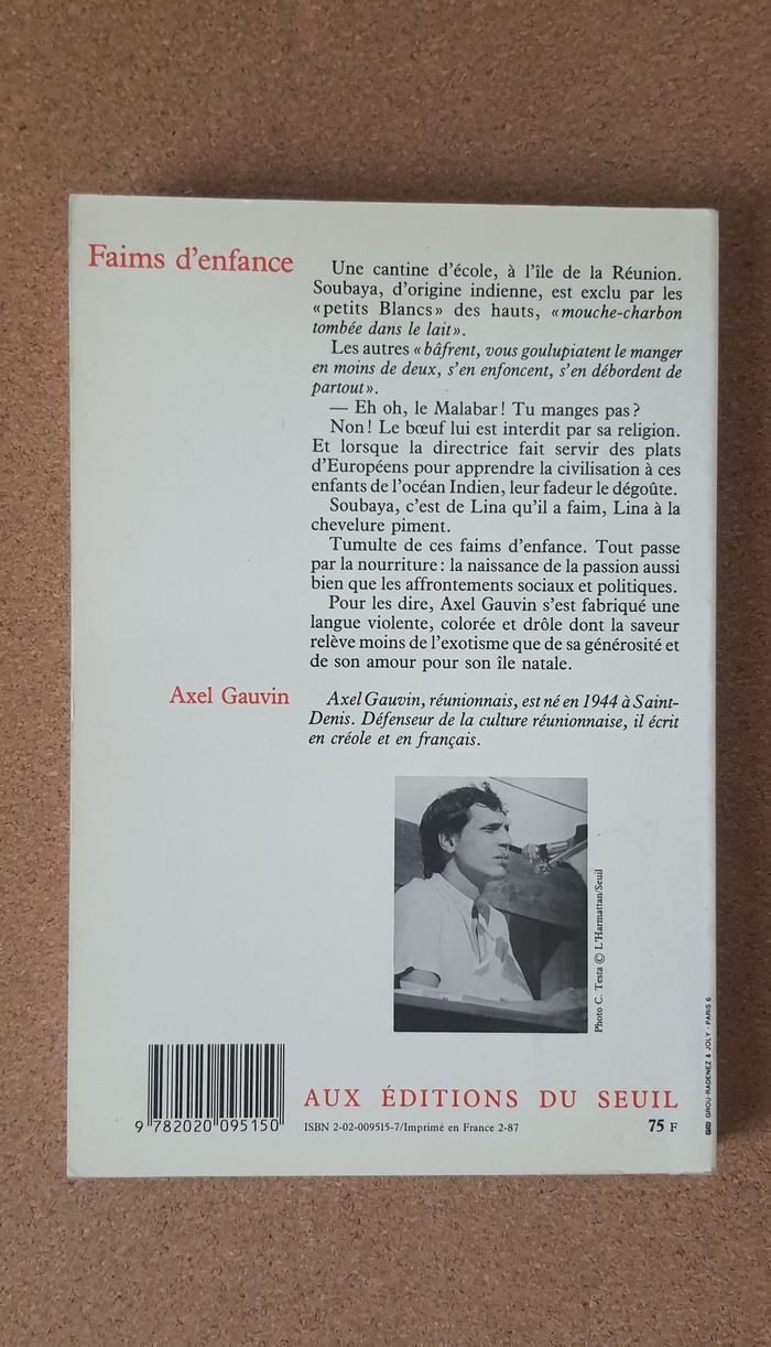 Livre "Faims d'enfance" de Axel Gauvin - photo numéro 2