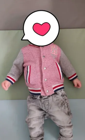 Veste Bomber Teddy rouge