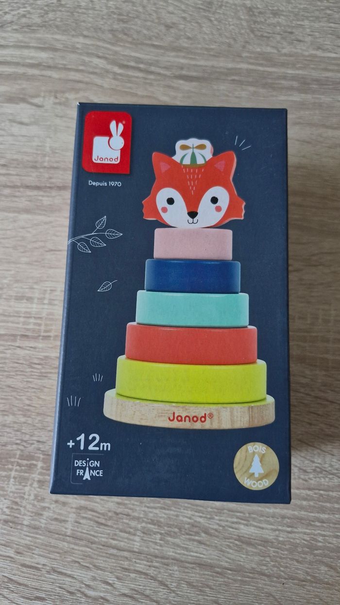 Renard empilable en bois Baby Forest de Janod