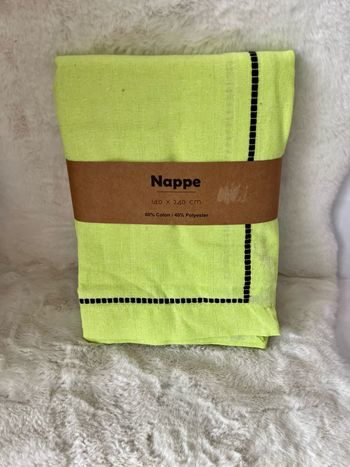 Nappe verte anis 140 x 240 cm