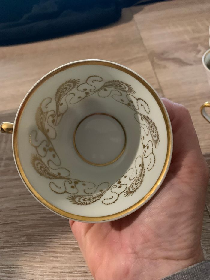 Tasses et sous tasses porcelaine rené Caire - photo numéro 7