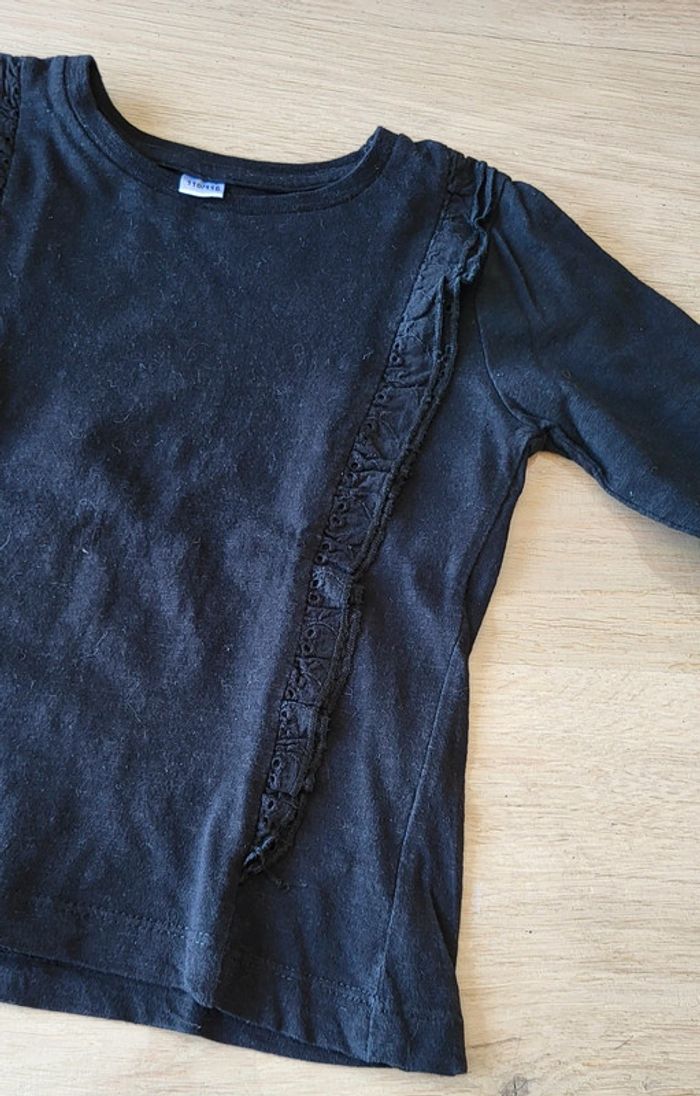 Basic noir manches longues + broderie - photo numéro 2