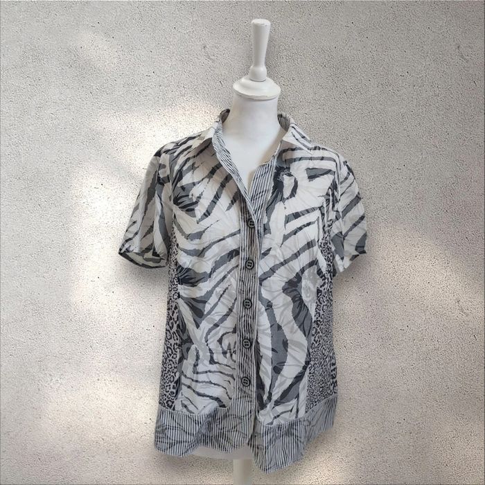 Chemise fluide imprimée manches courtes 46