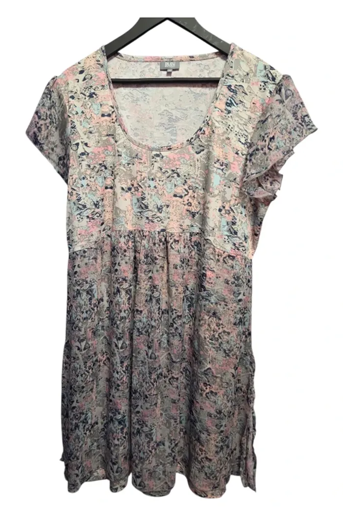 Robe été en voile doublée extensible Bleu bonheur T50 - photo numéro 2