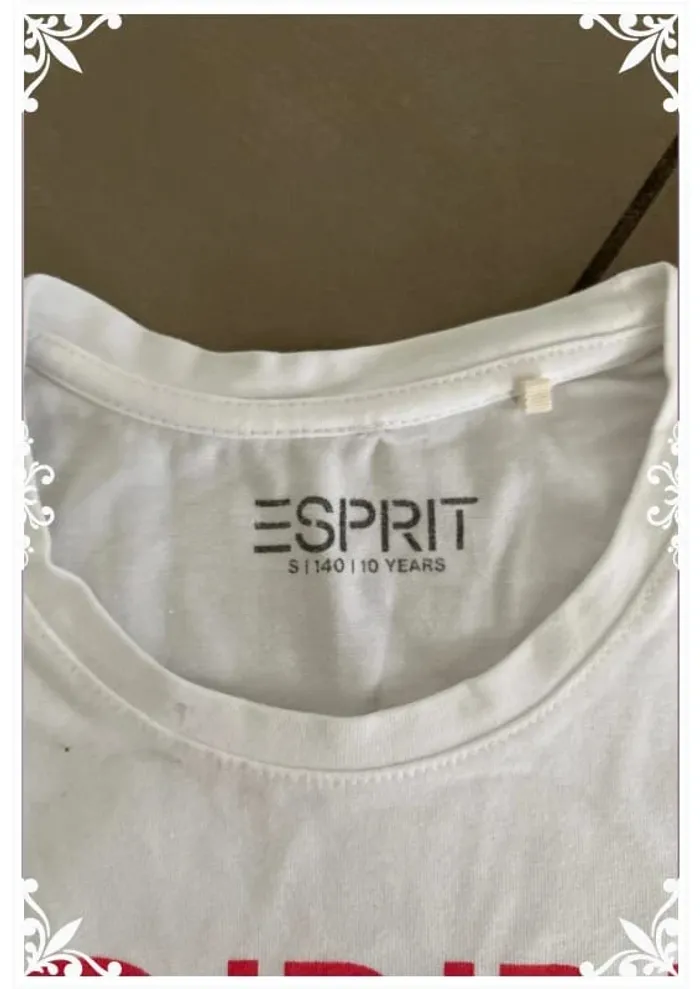T-shirt blanc esprit enfant fille taille 10 ans - photo numéro 4