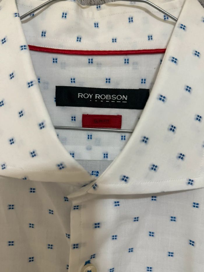 Roy Robson - Chemise à motifs, Blanche, taille XL - photo numéro 2