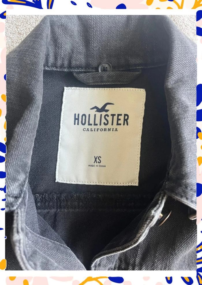 Veste en jean noir Hollister – Taille XS – Intemporelle & stylée - photo numéro 5
