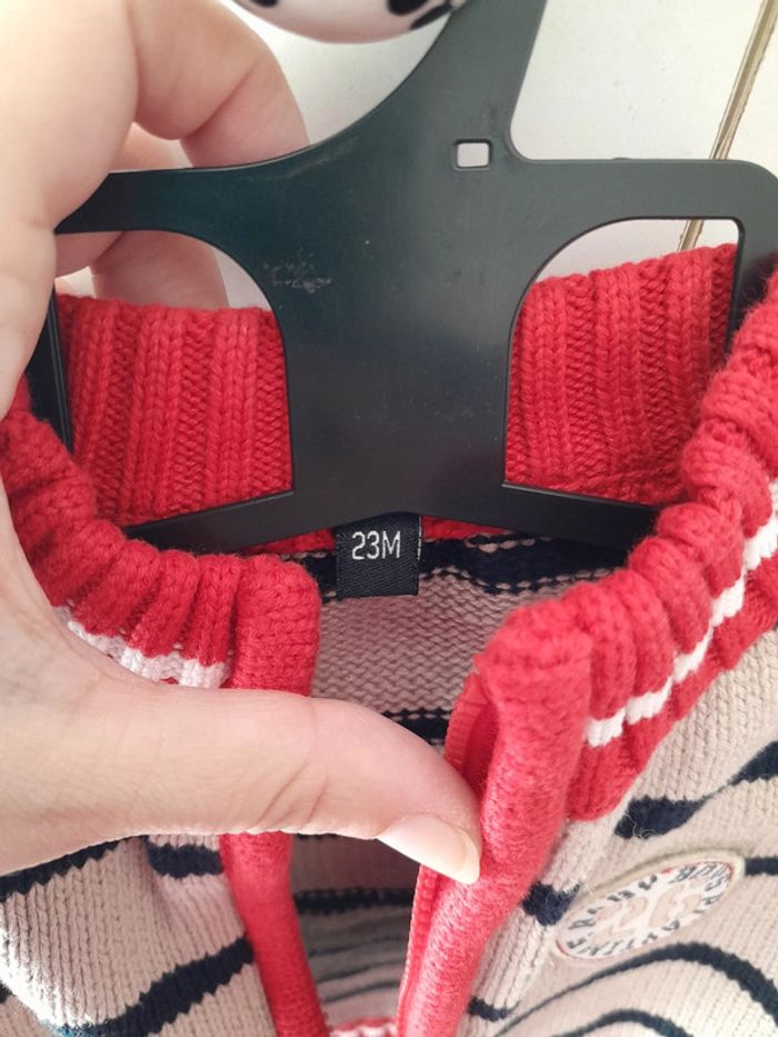 Veste rouge à rayures - photo numéro 2