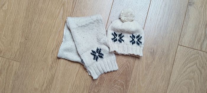 Bonnet et écharpe écru Sergent Major - 50/51 cm