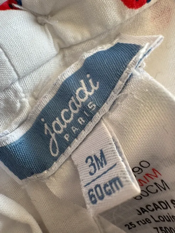 Joli ensemble blanc avec coccinelles Jacadi 3 mois TBE - photo numéro 7