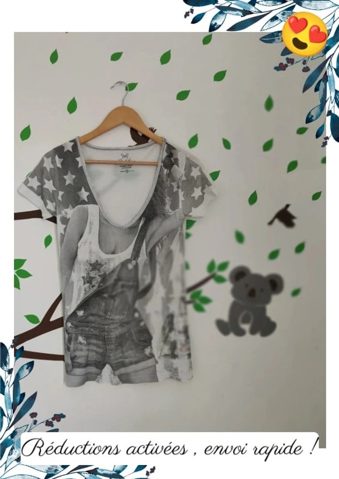 T-shirt sympathique style femme S
