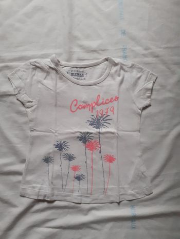 Tee shirt blanc motif palmiers