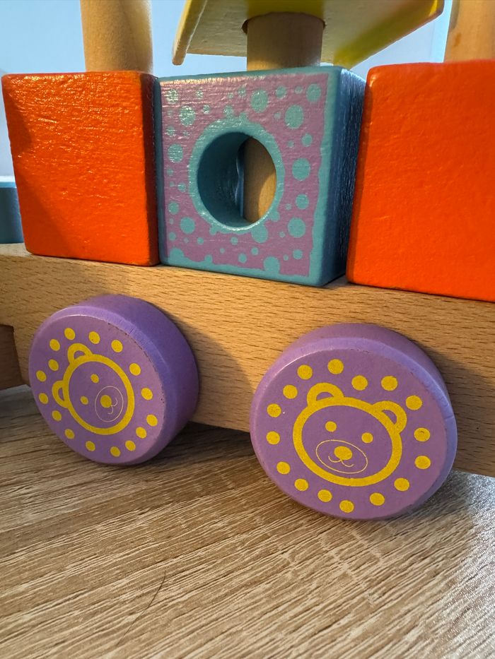 Petit train 3 wagons en bois Ulysse - photo numéro 2