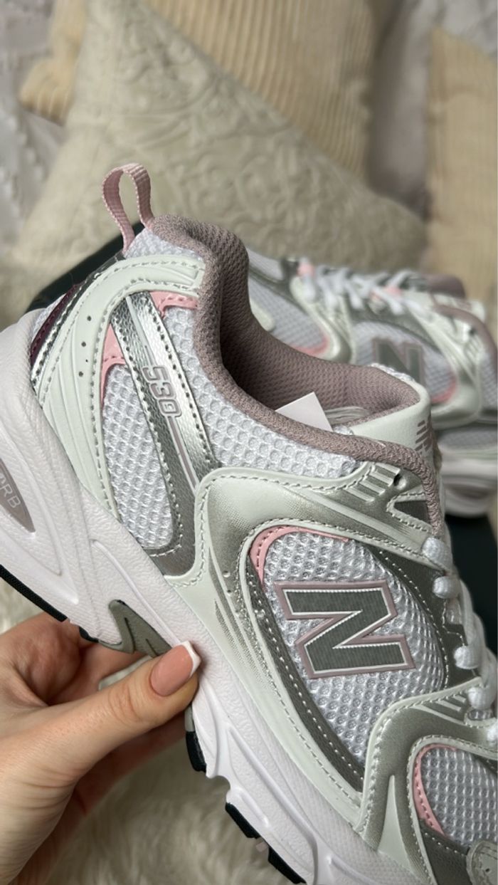 Baskets argenté et rose - photo numéro 3