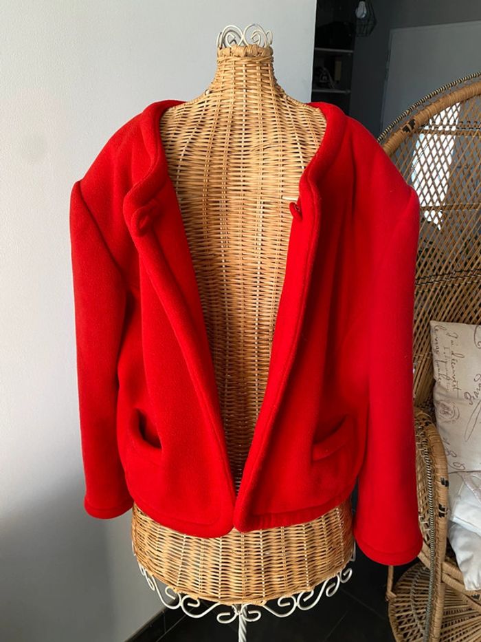 Veste vintage Casablanca par Hélène Racine rouge taille 36/38 fabrication française à Marseille - photo numéro 7