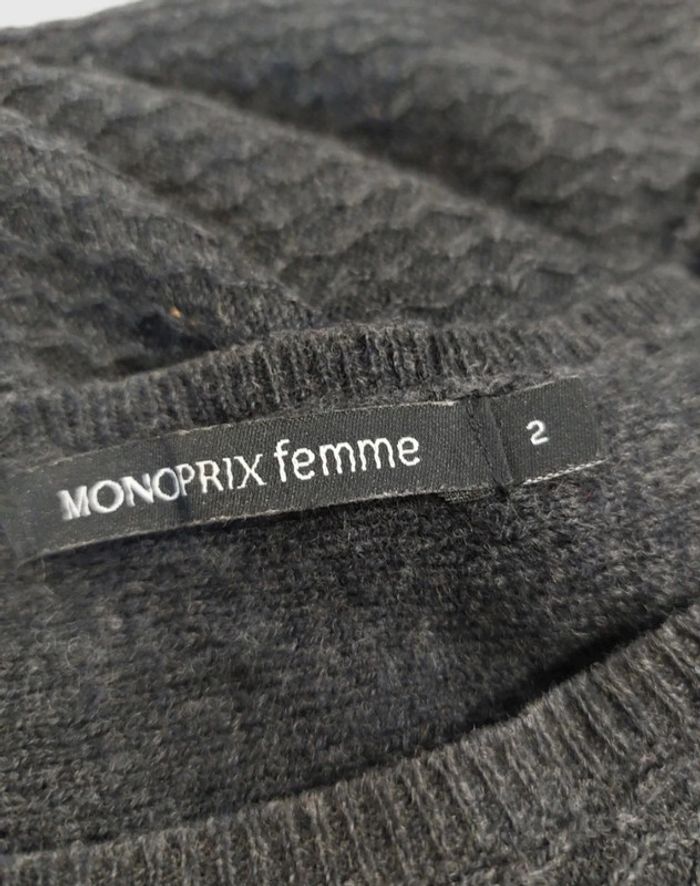 Pull noir coupe ample Monoprix femme taille S - photo numéro 4