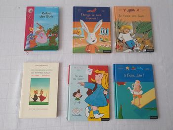 6 livres 6-8ans  Nathan Etoile Filante, Ponti Claude Ecole des max, Robin des bois Bibliotheque rose