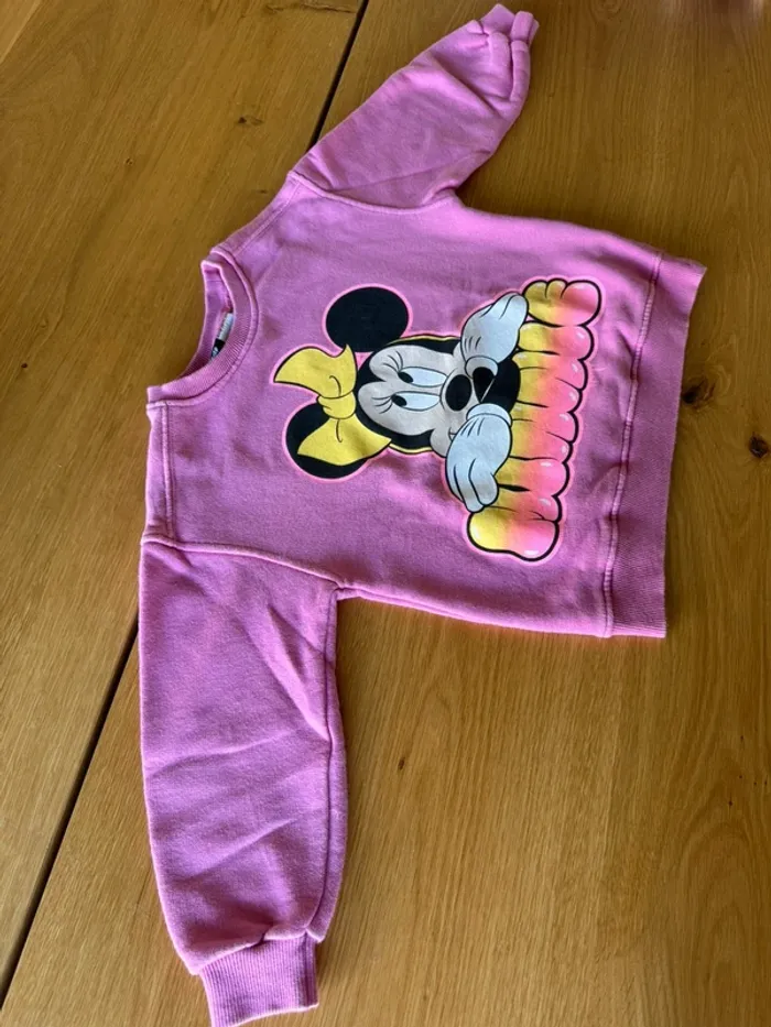 Sweat rose ML avec Minnie Mouse - Taille 4 Ans - photo numéro 5