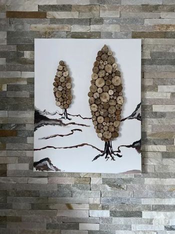 Tableau cyprès en bois flotté