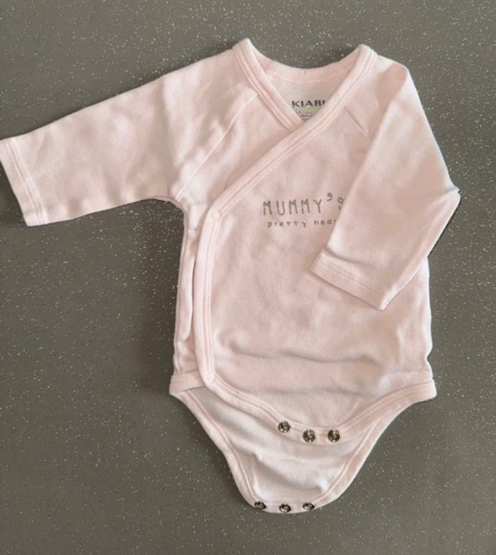 Lot de 6 bodies 1 mois manches longueSb - photo numéro 3