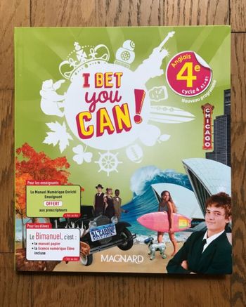 Anglais 4ème - I bet you can ! - Manuel de l’élève
