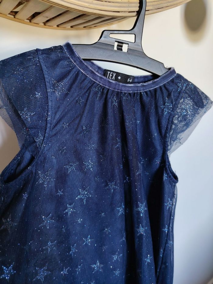 Robe de fêtes qteX bleu étoilée 6ans
