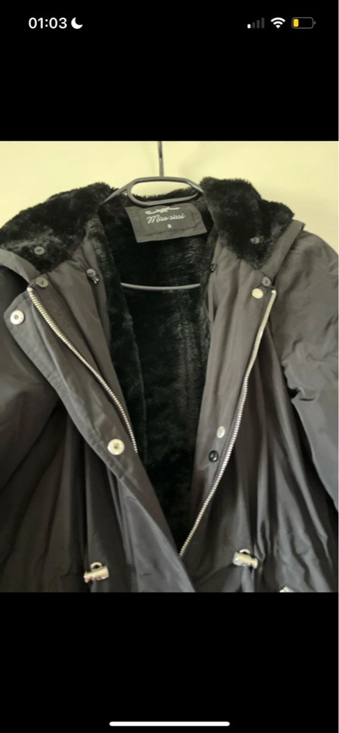 Manteau ajusté Noir