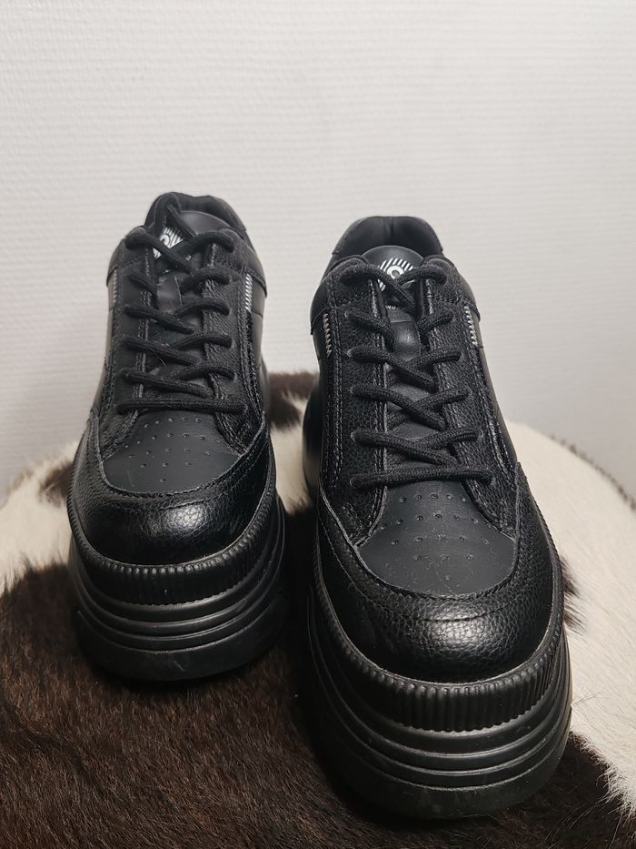 Baskets plate-forme noires - Bershka - photo numéro 2