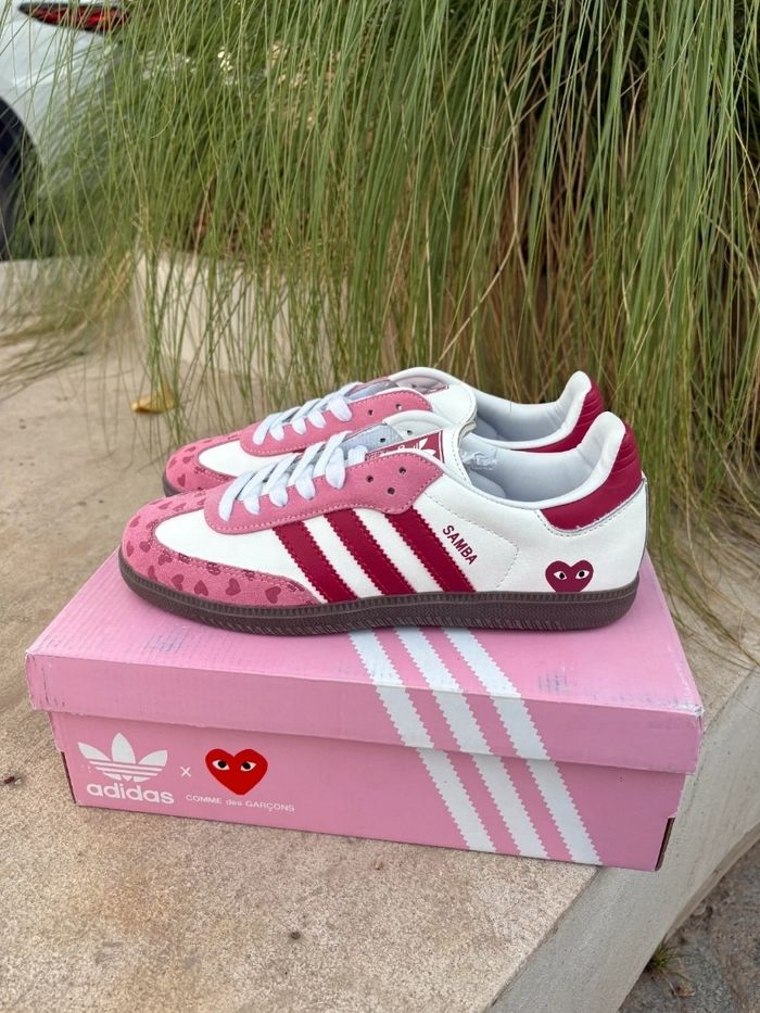 Adidas Samba X Comme Des Garçons Rose Taille 38 - photo numéro 2