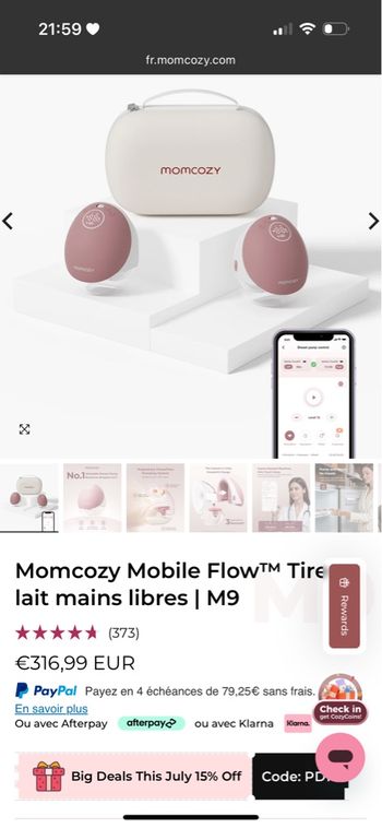 Tire lait mom cosy M9