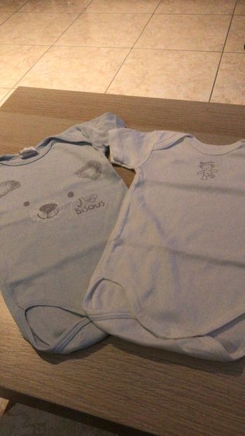 Lot de deux body manches courtes mixte